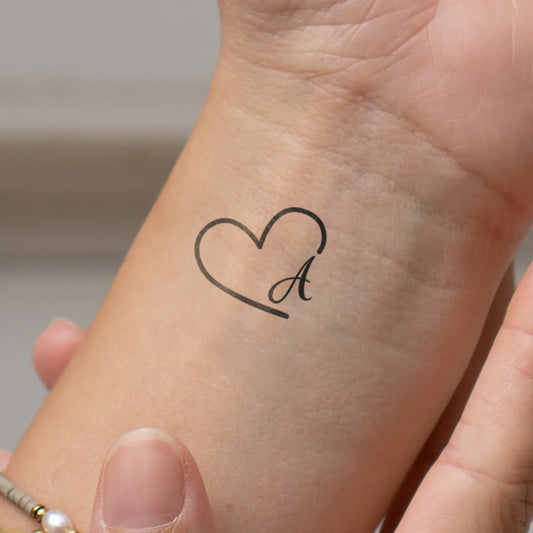 Cuore con iniziali (A-Z)